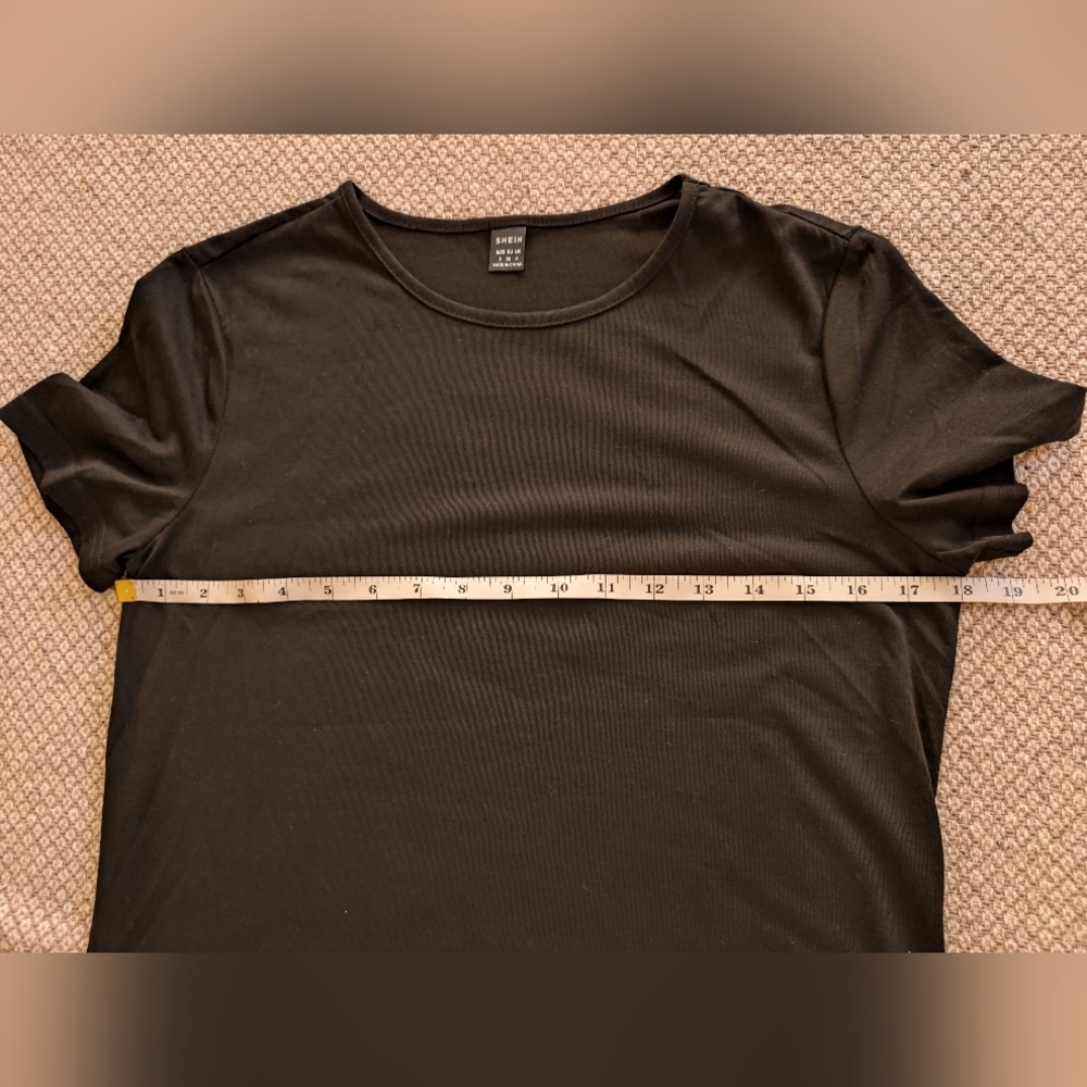 SHEIN T-shirt Black Midi Dress - Picture 7 of 9